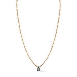 Collier pendentif avec serti diamanté, émeraude taille émeraude, or 14k 18k, rhodium noir, chaîne à billes, breloque, certifié IGI, vente en gros - Product Image 2