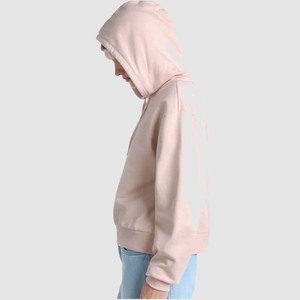 Sweat-shirt à capuche pour femme, couleur unie, manches longues, tricot en coton, décontracté, vêtements d'automne, prix bas, tendance - Product Image 3