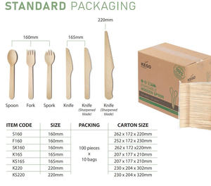 Cuchara-Tenedor Desechable de Madera de Magnolia Conifera de 6.3 Pulgadas, Ecológico, Ligero y Biodegradable, Precio de Fábrica en Vietnam, Gran Venta - Product Image 3