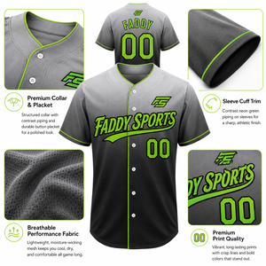 Camiseta de Béisbol Personalizada con Degradado, Sublimada, Cosida, con Botones, Transpirable, de Secado Rápido, Uniforme de Equipo, Camiseta Deportiva de Alto Rendimiento - Product Image 4
