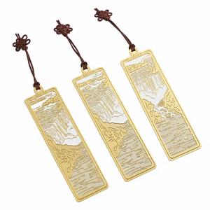 ของแจกราคาถูก ที่คั่นหนังสือแบบพิมพ์ซิลค์สกรีนเคลือบทองบนโลหะสังกะสีแบบดั้งเดิม - Product Image 4