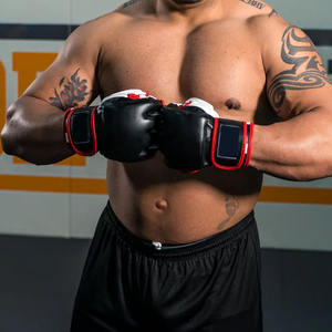 Gants de MMA en cuir PU de haute qualité en blanc, rouge et noir - Nouveau design à prix raisonnable, bon fournisseur pour les arts martiaux et la boxe - Product Image 6