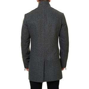 CHALASA SPORTS OEM Vente en gros Manteau long à double boutonnage en laine à carreaux pour homme, design tendance, automne-hiver - Product Image 3