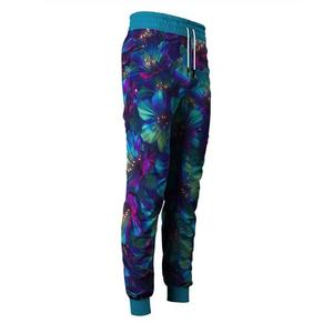 Pantalones Deportivos Estampados Florales para Hombre, Cintura Elástica con Cordón, Joggers Casuales Ligeros de Poliéster, Diseño Sublimado, Ropa de Verano - Product Image 2