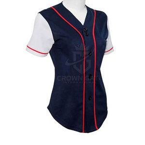 High Manufacturer Custom Softball Uniform With Button <b>Down</b> Shirt Solid Color Breathable Fabric Softball Uniform - Product Image 5