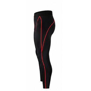 Black Red Contrast Compression Long Sleeve <b>Top</b> and Full Length Pants Set Crew Neck High Waist Seamless <b>Sweat</b> Wicking Yoga Wear - Product Image 6