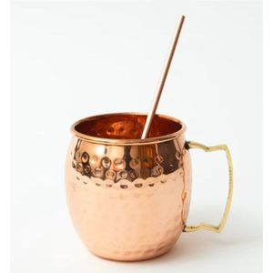 Custom Pure Solid Copper Moscow Mule Mug Heavy Duty Hammered Copper Drinkware Beer Cup Tumbler <b>Metal</b> Mug Straw Copper Mugs - Product Image 1