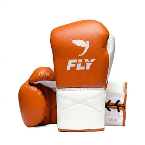 ถุงมือชกมวย Fly Pro X หนังแท้แบบผูกเชือก สำหรับผู้ใหญ่ ดีไซน์ระบายอากาศได้ดี - Product Image 3