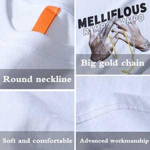 เสื้อยืดโอเวอร์ไซส์แขนสั้นผู้ชาย Melliflous คอกลม สไตล์สตรีท พิมพ์ลายสกรีน ผ้าเจอร์ซีย์คอตตอน 100% น้ำหนัก 220 กรัม - Product Image 6