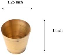 Handcrafted brass utensils indian dining set small size thali katori glass spoon traditional kitchenware pooja use decorative - Product Image 3