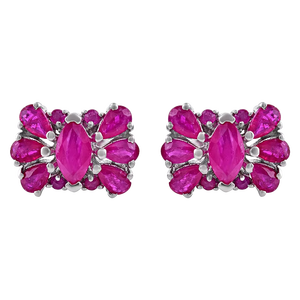 ต่างหูทับทิมเงินแท้ 92.5 รุ่น KLST-30132 - Product Image 1