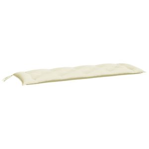 Cojín para Banco de Exterior de Tela Oxford Color Blanco Crema, 100% Poliéster, Almohadas y Cojines para Jardín - Product Image 2