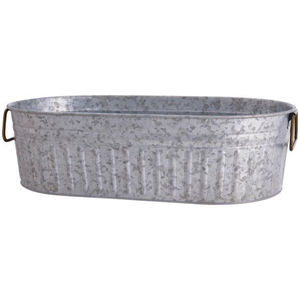 Bañera Redonda de Acero Galvanizado de la Más Alta Calidad, Enfriador de Vino Metálico Grande con Asas para Fiestas y Eventos en Oferta - Product Image 2