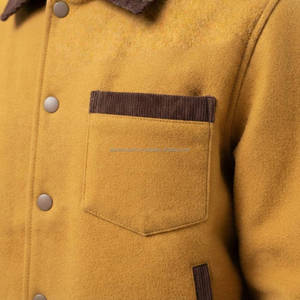 แจ็คเก็ตวาร์ซิตี้ผู้ชาย ขายส่ง แจ็คเก็ตเบสบอลแบบ Letterman สำหรับผู้ชาย แจ็คเก็ตบอมเบอร์ แขนหนัง ปักโลโก้ รับผลิตแบบ OEM ODM - Product Image 4