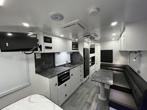 21ft Mobile Home Dual Axle RV Caravan Camper Travel Trailer with <b>Kitchen</b> Bathroom Sleeping Space Family Touring Use - Product Image 2
