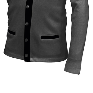 Suéter Cárdigan de Diseño Exclusivo para Hombre, Antiarrugas, Manga Larga, Cuello en V, Talla Grande, para Invierno, Cierre con Botones, Ligero - Product Image 3