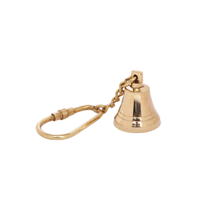 Shubham Handmade Solid Nautical Brass Bell Keychain Keyring For Bike Keychain For <b>Car</b> Brass Keychain Perfacte Vintage <b>Gifts</b> Gold - Product Image 1