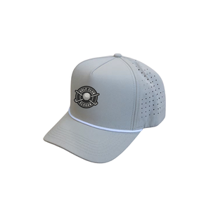 Breathable 5-Panel Golf Cap Quick Dry Waterproof Fabric Custom Rubber Patch Logo Performance Rope Hat for Daily Outdoor Wear - Product Image 1