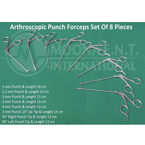 Ensemble de 8 pinces à punch artroscopiques de 1 à 4 mm, certifiées CE, instruments chirurgicaux manuels pour chirurgie d'arthroscopie - Product Image 1