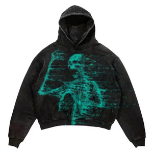 Sudadera con Capucha Extra Grande 100% Algodón, Personalizada con Gráficos Impresos, Sudadera Urbana para Hombre, Venta al Por Mayor - Product Image 4