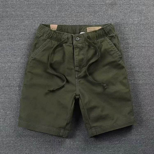 Shorts décontractés tendance pour hommes, coupe slim, couleur unie, shorts de travail décontractés noirs pour hommes - Product Image 5