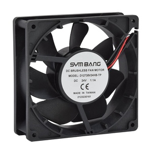 Symbang D12738-TP 24v พัดลมแกน DC 127x38mm ใบพัดพลาสติกสำหรับอุปกรณ์อุตสาหกรรม - Product Image 2