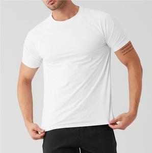 T-shirt uni noir en coton, nylon et élasthanne pour homme, col en V, tricoté, idéal pour le fitness et la course, collection été 2025 - Product Image 2