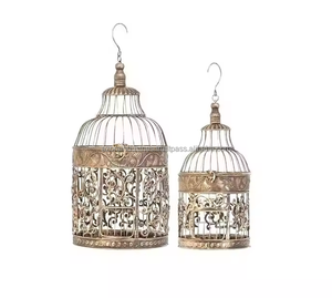 Jaula de pájaros de diseño moderno y elegante para pájaros y decoración, jaulas colgantes de metal para pájaros para decoración del hogar - Product Image 3