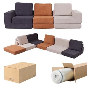 Luxury Upholstered Square Fabric <b>Sofa</b> Set | Modern 3-Seater Sectional Tufted Sponge-Filled <b>Sofa</b> for <b>Living</b> <b>Room</b> Apartment Villa - Product Image 1