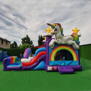 Toboggan aquatique <span class=keywords><strong>gonflable</strong></span> commercial combiné avec château <span class=keywords><strong>gonflable</strong></span> <span class=keywords><strong>licorne</strong></span>, trampoline, château <span class=keywords><strong>gonflable</strong></span>, maison de rebond - Product Image 2