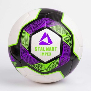 Balón de Fútbol Profesional Stalwart Impex, Plegable, Resistente, Ligero, Ecológico, con Impresión en Verde y Morado, Popular - Product Image 5