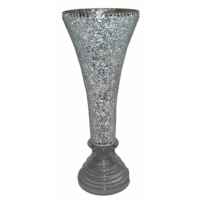 Vase en verre mosaïque fait main, artisanat indien, design contemporain, couleurs personnalisables, best-seller