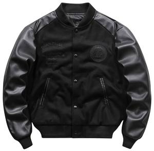 Nuevas Chaquetas Universitarias para Hombre de Talla Grande, Chaquetas con Capucha de Lona Recubierta, Chaquetas Universitarias Lisas al por Mayor para Hombre de Talla Grande - Product Image 6