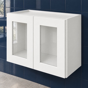 Gabinete de Pared con Puerta de Vidrio de 24 x 18 Pulgadas, Estilo Shaker Blanco, Hecho a Medida, RTA, Directo de Fábrica en Vietnam - Product Image 4