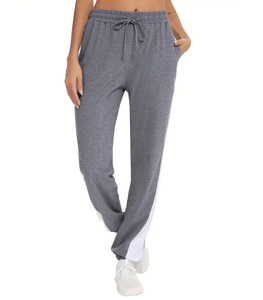 Pantaloni sportivi traspiranti grigi da <span class=keywords><strong>donna</strong></span> 2023, pantaloni larghi da jogging, pantaloni <span class=keywords><strong>oversize</strong></span> a gamba larga, streetwear a vita alta. - Product Image 3