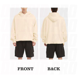 Sudadera con Capucha de Invierno para Hombre, Estilo Urbano Personalizado, Vintage, Bordada, Sólida, Oversize, Lavado Ácido, Alta Calidad, 100% Algodón - Product Image 3