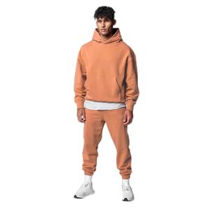 Conjunto Deportivo de Dos Piezas para Hombre con Capucha y Cordón Ajustable, Chaqueta y Pantalones Deportivos con Estampado de Bloques de Color, Ropa Casual para Gimnasio - Product Image 1