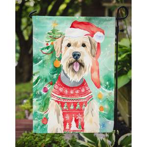Multicolor Wheaten Terrier Navidad jardín bandera decorativa buzón patio Banner para Patio ilustraciones y camas de flores - Product Image 3