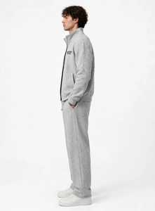 Ensemble de survêtement 2-en-1 pour homme ONETEN APPAREL, gris clair, imprimé, demi-zip, tenue décontractée et sportive pour l'automne - Product Image 3
