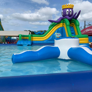 Hailbs tùy chỉnh ngoài trời trượt nước <span class=keywords><strong>Inflatable</strong></span> với hồ bơi công viên nước <span class=keywords><strong>Inflatable</strong></span> - Product Image 3