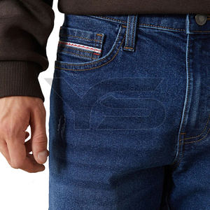 Shorts en jean taille haute coupe droite - Style streetwear décontracté 100% coton délavé à l'acide séchage rapide lavable logo personnalisé (rubber en relief) - Product Image 6