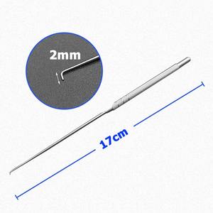 Crochet auriculaire en acier inoxydable de haute qualité, instrument chirurgical essentiel ORL pour le nettoyage des oreilles - Product Image 2