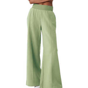 Logo Oversized Baggy Wide <b>Leg</b> Cotton Knit Track <b>Jogger</b> Flare Sweat Pant for <b>Women</b> Flare Sweat Pant for <b>Women</b> <b>Women</b> - Product Image 1