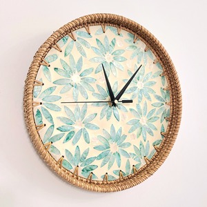 Highest quality handcrafted <b>clock</b> customized rattan wall hanging <b>clocks</b> decorative timepiece - Product Image 4