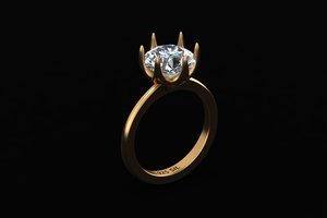 Premium Gold Silver Ladies Round Cut <b>Ring</b> 1.92 CTS Moissanite CVD Colour Stone <b>CZ</b> EGL VVS2 D VS1 Jewelry - Product Image 2