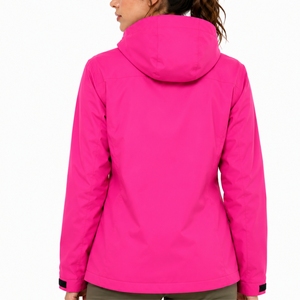 Chaqueta Softshell Ligera con Capucha y Cremallera Completa para Mujer, Moderna, Impermeable, para Actividades al Aire Libre, con Logotipo Estampado, Corte Regular - Product Image 2