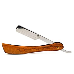 Rasoir droit Spartacus personnalisé pour barbiers professionnels, rasoir à lame fixe avec manche en bois, verrouillage sécurisé, affûté pour le rasage et l'entretien. - Product Image 4