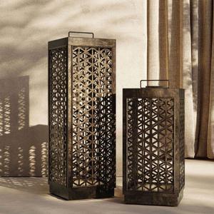 Lanternes décoratives modernes en fer noir pour bougies, idéales pour Noël, la Saint-Valentin, l'intérieur et l'extérieur, décoration de table, écologiques, vente en gros - Product Image 3