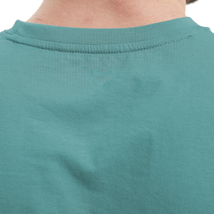 Camiseta sin mangas para hombre, color verde azulado, cuello redondo, color sólido, transpirable, de punto, informal, para entrenamiento - Product Image 5