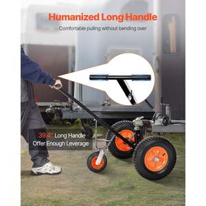 Remolque Dolly de altura ajustable de 1200 libras con bola de 18 y 22 pulgadas y 2 pulgadas, neumáticos de 15,2 pulgadas, remolque Dolly de bola doble de 2 pulgadas - Product Image 6